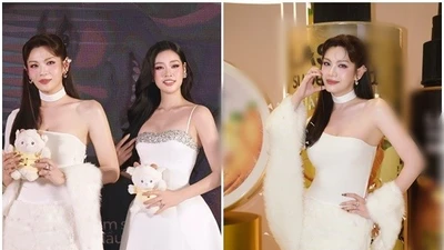 Luna Đào khoe dáng gợi cảm bên Hoa hậu Khánh Vân