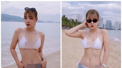 Thanh Hương diện bikini khoe dáng đẹp hút mắt