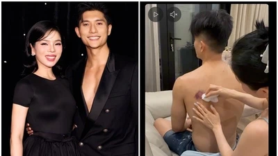 Lệ Quyên chăm sóc Lâm Bảo Châu bị thương khi đóng phim