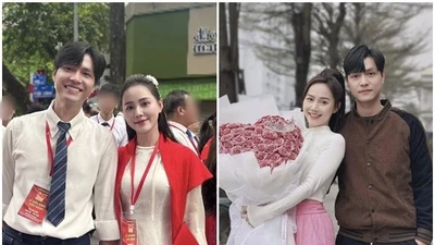 Cặp đôi phim VTV Minh Thu - Tô Dũng tham gia tổng duyệt diễu binh A80