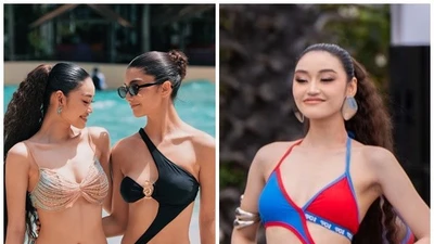 Yến Nhi cùng dàn thí sinh Miss Grand International 2025 diện bikini gợi cảm