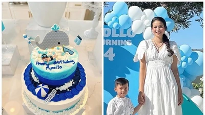 Phạm Hương mừng sinh nhật con trai út ở biệt thự xa hoa