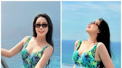 Trịnh Kim Chi khoe dáng vóc săn chắc với bikini