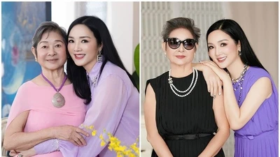 Mẹ ruột Hoa hậu Giáng My sang trọng, quý phái ở tuổi ngoài 80
