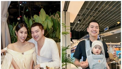 Chồng cũ Hồng Đào sống bình yên bên con trai, bạn gái trẻ xinh