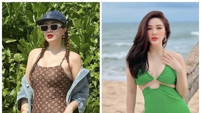 "Phú bà" Bảo Thy diện áo tắm khoe dáng gợi cảm 