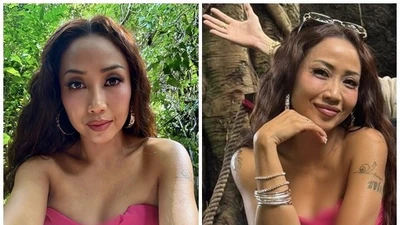 Ốc Thanh Vân gây chú ý khi nhuộm da nâu đóng phim