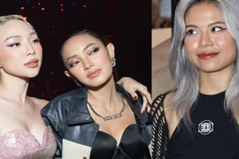 Châu Bùi - Tóc Tiên đi cổ vũ Binz, Touliver, tlinh cực sexy xem show của SpaceSpeakers