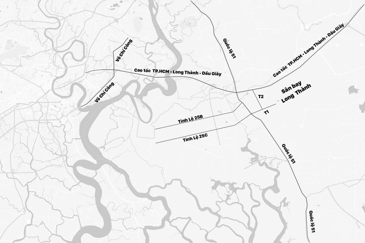 Hướng tuyến đường Võ Chí Công.