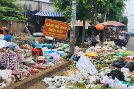 TP HCM: Rác thải bủa vây chợ đầu mối Hóc Môn