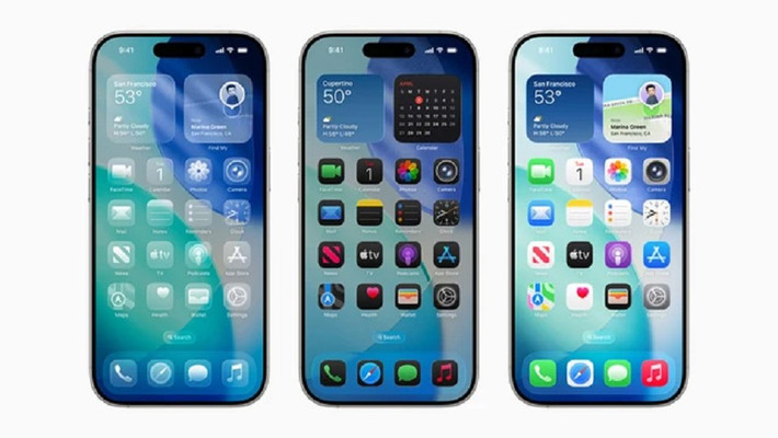 Ngôn ngữ thiết kế mới "Liquid Glass" mang lại hiệu ứng trong suốt, phản chiếu và chiều sâu sinh động.