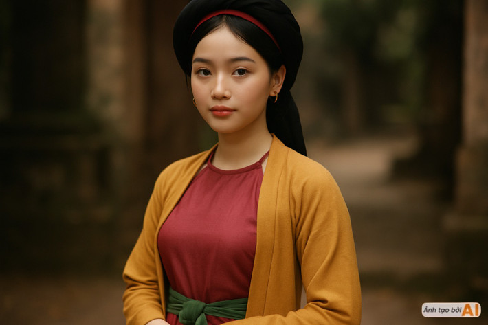 Trong khi đó, Cám được AI tái dựng với vẻ sắc sảo, môi đỏ nhẹ, ánh mắt đầy toan tính nhưng vẫn rất hút hồn.