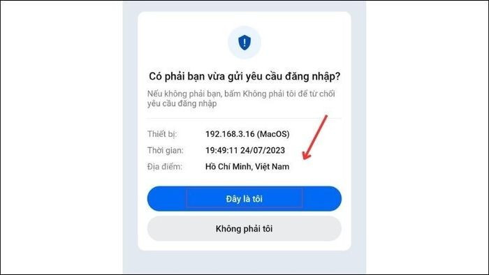 Nếu không phải bạn, hãy chọn "Không phải tôi" và "Chặn ngay" để ngăn kẻ gian kích hoạt tài khoản.