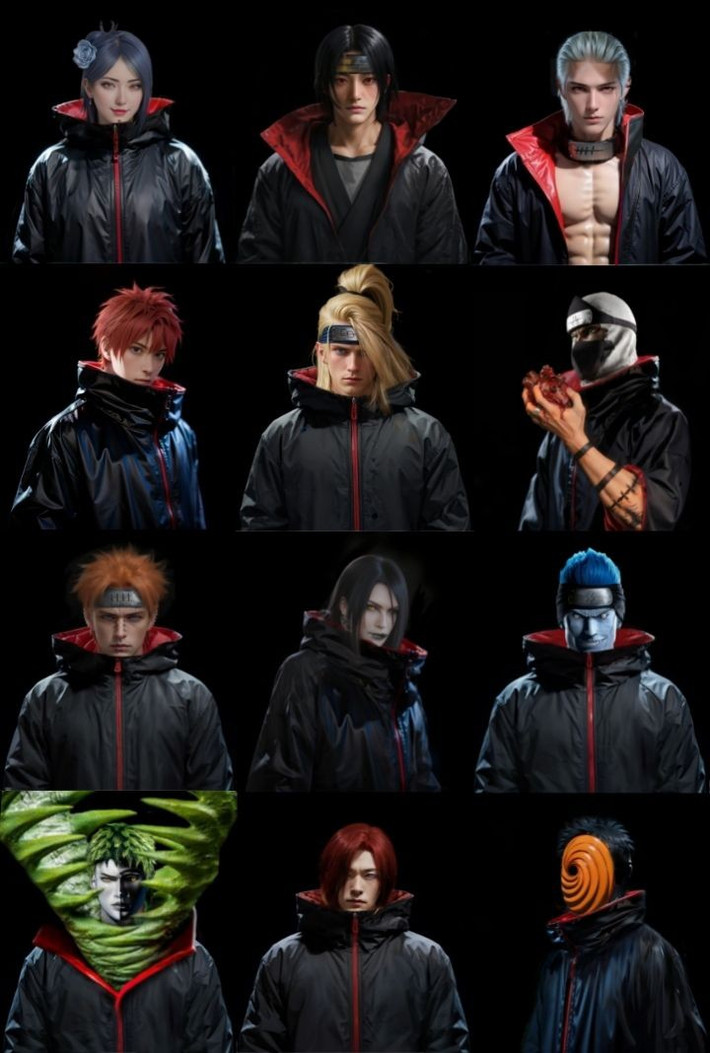 Tổ chức tội phạm khét tiếng Akatsuki trong Naruto vừa được AI tái hiện lại với diện mạo mới khiến fan “nổi da gà”.