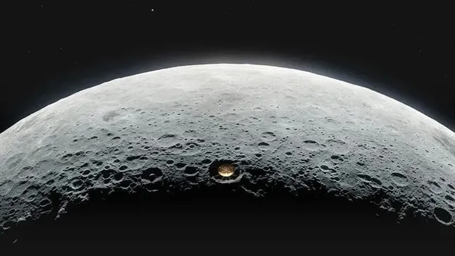 NASA đang lên kế hoạch xây kính viễn vọng vô tuyến khổng lồ trong miệng núi lửa ở mặt tối của Mặt Trăng. (Ảnh: NASA/Vladimir Vustyansky)