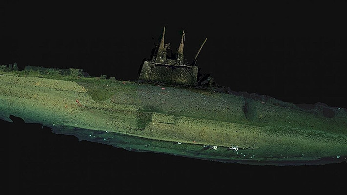 Các nhà nghiên cứu Mỹ vừa tìm thấy xác tàu ngầm USS F-1 sau 107 năm kể từ ngày gặp nạn. (Ảnh: Phys.org)