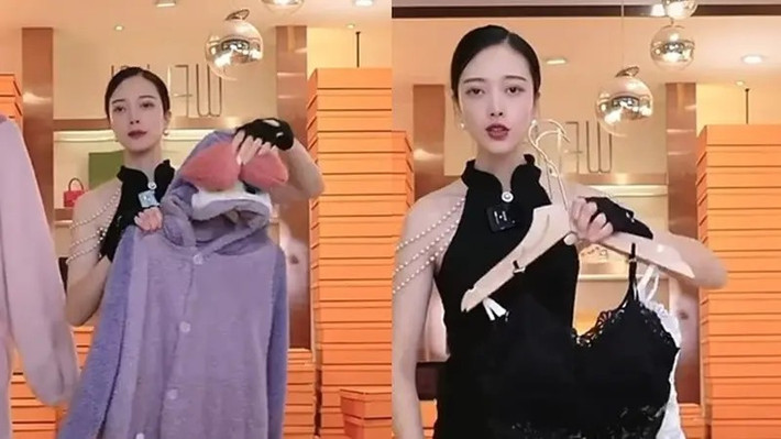 Khán giả quốc tế ngỡ ngàng gọi cô là "cỗ máy bán hàng" với khả năng vừa thay đồ vừa giới thiệu sản phẩm mượt mà.