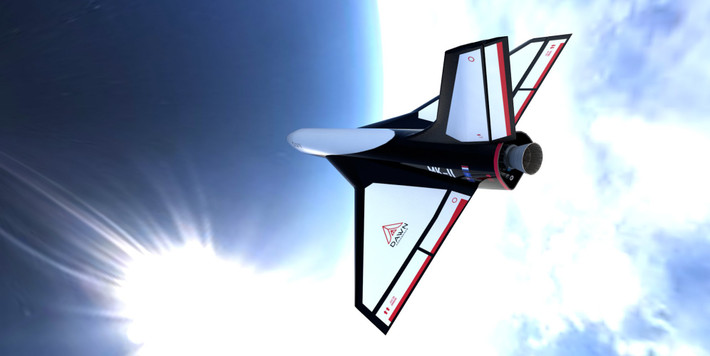 Công ty Dawn Aerospace đặt mục tiêu đưa máy bay này đạt tốc độ Mach 3,5 (4.321 km/h) ở rìa vũ trụ.(Ảnh:Dawn Aerospace)