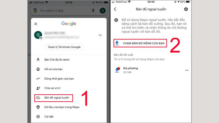 Sau khi tải, bạn có thể mở bản đồ, tìm đường và điều hướng như bình thường.