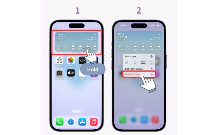 Xóa các widget không cần thiết trên màn hình khóa và chính để giảm hoạt động ngầm.