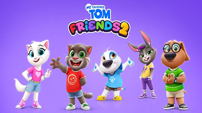 4. My Talking Tom Friends 2 tiếp tục mang đến trải nghiệm thú ảo vui nhộn khi bạn chăm sóc Tom, Angela, Hank và những người bạn trong khu phố mới.