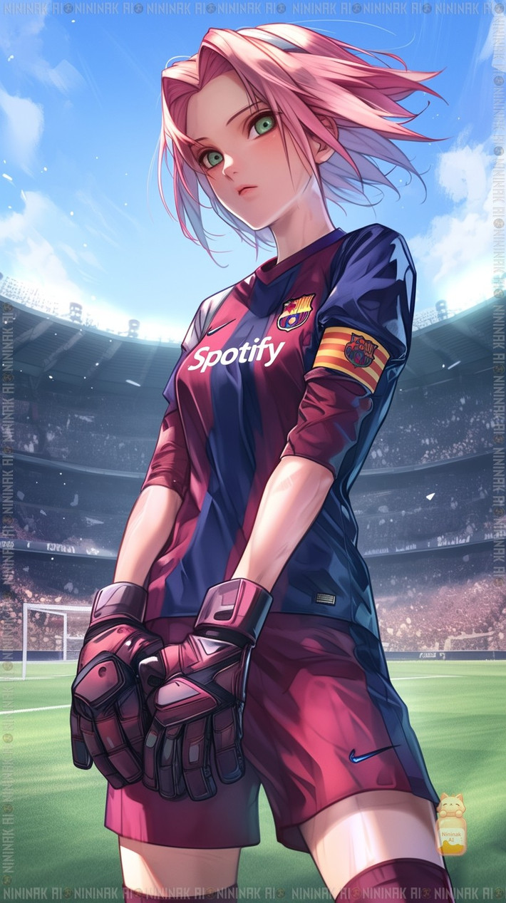 Mỗi nhân vật toát lên sự kết hợp cuốn hút giữa vẻ đẹp anime và tinh thần chiến binh Barca.