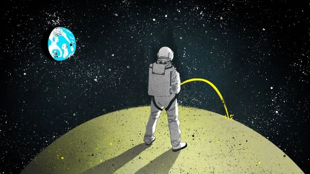 Phi hành gia đi tiểu trên Mặt Trăng và cái kết kinh hoàng
