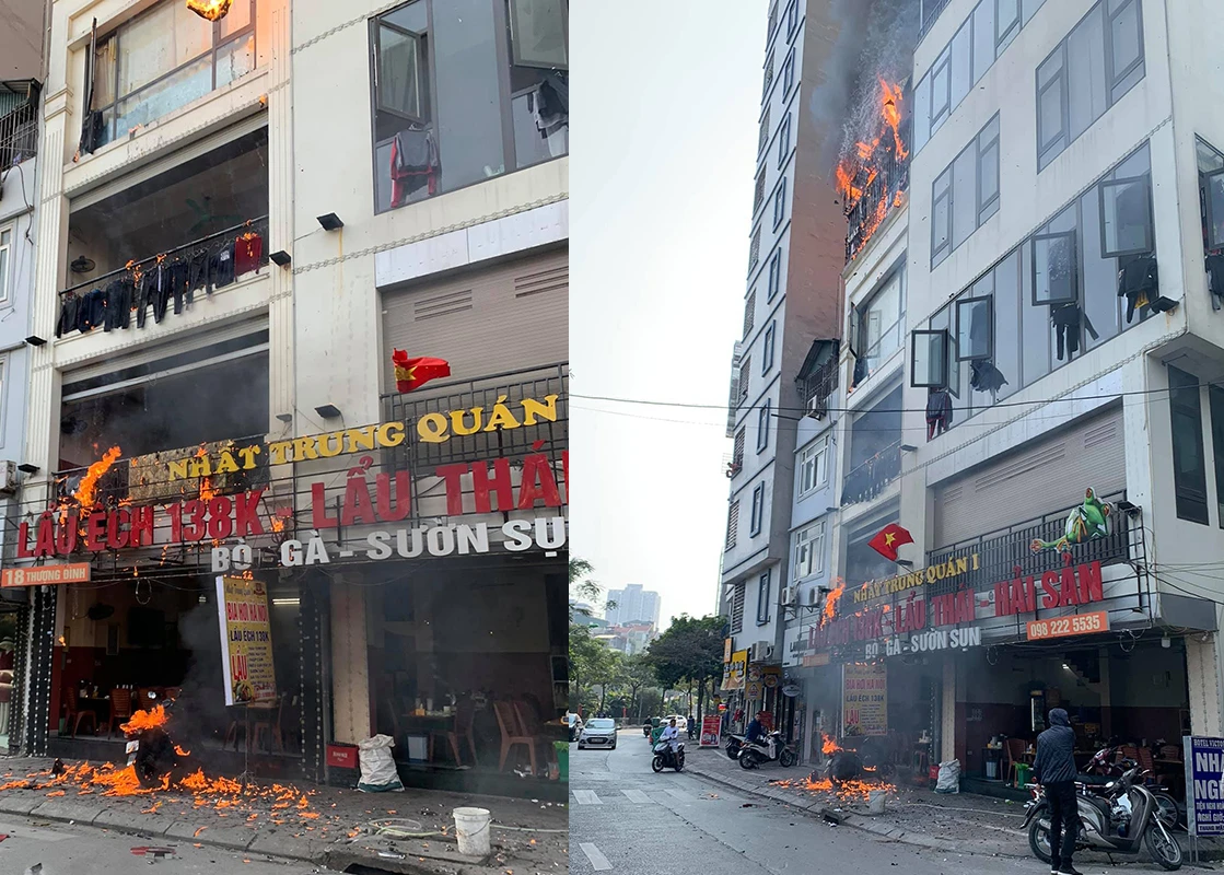 Hà Nội: Quán lẩu Nhất Trung bị lửa thiêu rụi