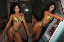 Tiktoker Xuân Ca cực "slay” với bikini Brazil nóng bỏng