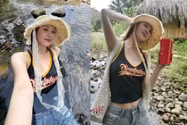 "Hot girl FAPtv" khoe loạt ảnh tắm suối đậm chất mùa hè