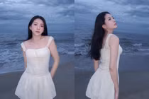 "Nàng thơ Sài thành" khoe dáng ngọt ngào trên bãi biển