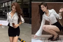 Hot girl Biên Hòa hóa thân "cô thư ký" xinh đẹp hút ánh nhìn