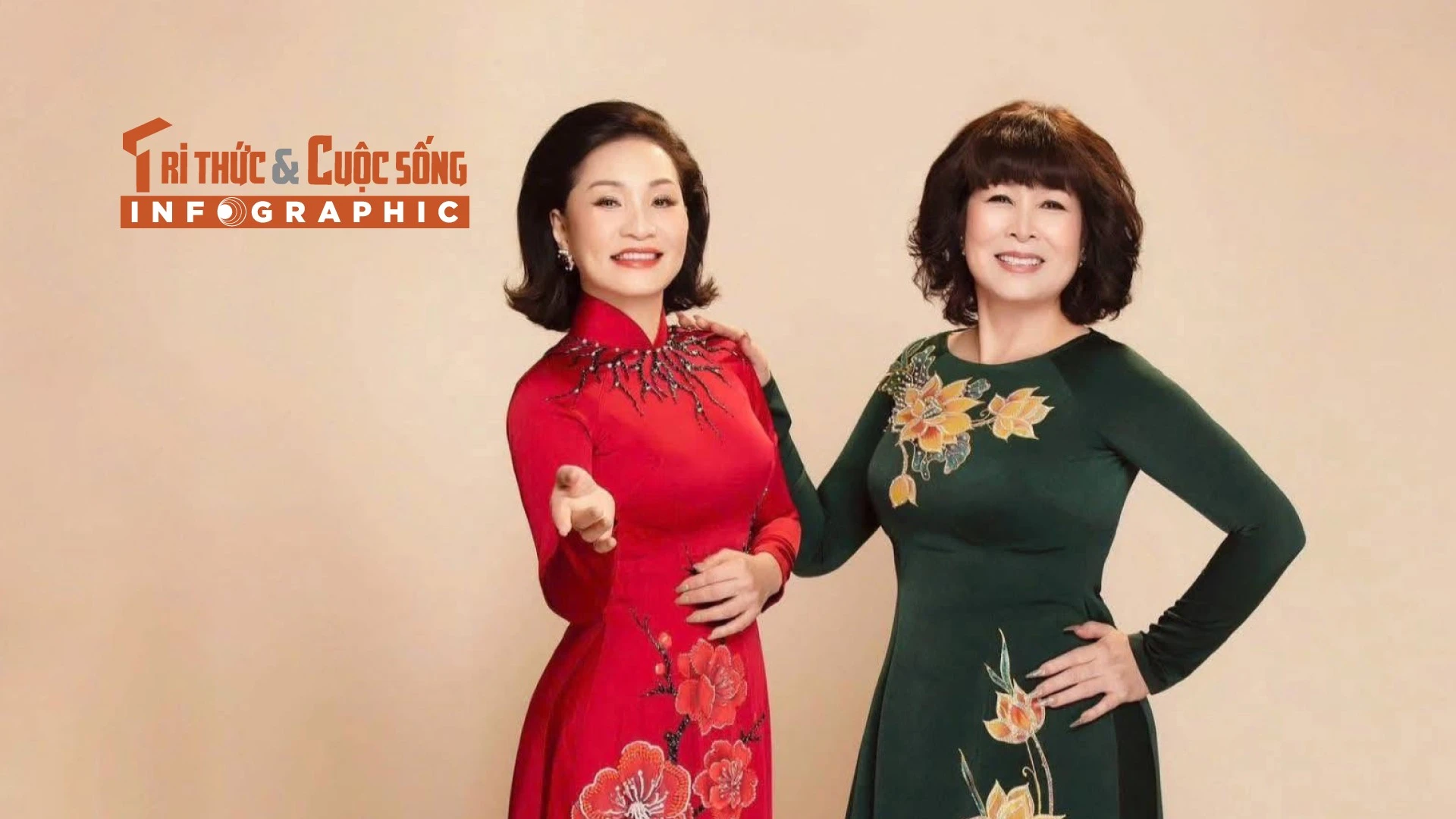 [INFOGRAPHIC] Đôi bạn thân Hồng Đào - Hồng Vân: Những dấu ấn nghệ thuật 