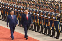 Hình ảnh lễ đón trọng thể Tổng thống Trump tại Trung Quốc