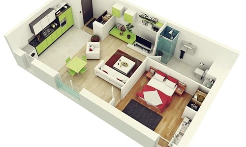 Những thiết kế căn hộ nhỏ siêu đẹp dành cho vợ chồng mới cưới