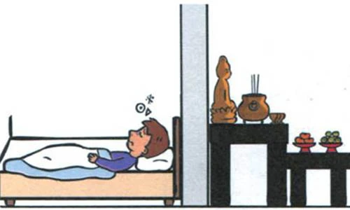 Phòng ngủ bố trí thế này, ốm đau liên miên, nghèo kiết xác