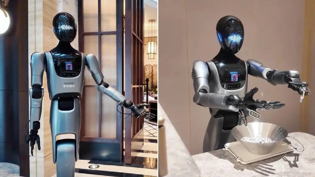 Khách sạn Trung Quốc dùng robot lễ tân, dọn phòng cực thông minh