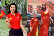 Hot face sao Việt: Trịnh Kim Chi hòa chung không khí náo nức mừng đại lễ