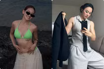 Hot face sao Việt: Thuỳ Anh mặc bikini khoe vòng 1 căng đầy