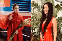 Hot face sao Việt: Huyền Lizzie đăng tải bộ ảnh áo dài đỏ rực chuẩn bị đại lễ