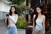 Jun Vũ khoe vòng eo 'hai gang tay', mặc đẹp trẻ trung ở tuổi 31