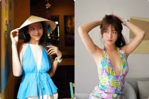 Khả Ngân diện áo yếm khoét sâu khoe thềm ngực gợi cảm