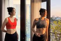 MC Mai Ngọc lấy lại vóc dáng săn chắc sau 10 tháng sinh con