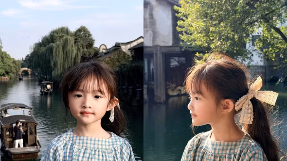 [GALLERY] Con gái Đông Nhi - Ông Cao Thắng hóa nàng thơ nhí giữa Ô Trấn