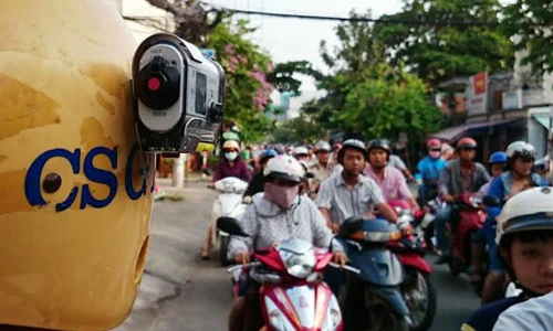 Chi tiết camera gắn trên mũ CSGT vạch trần người vi phạm