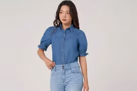 Thời trang denim, lựa chọn mới cho nàng công sở