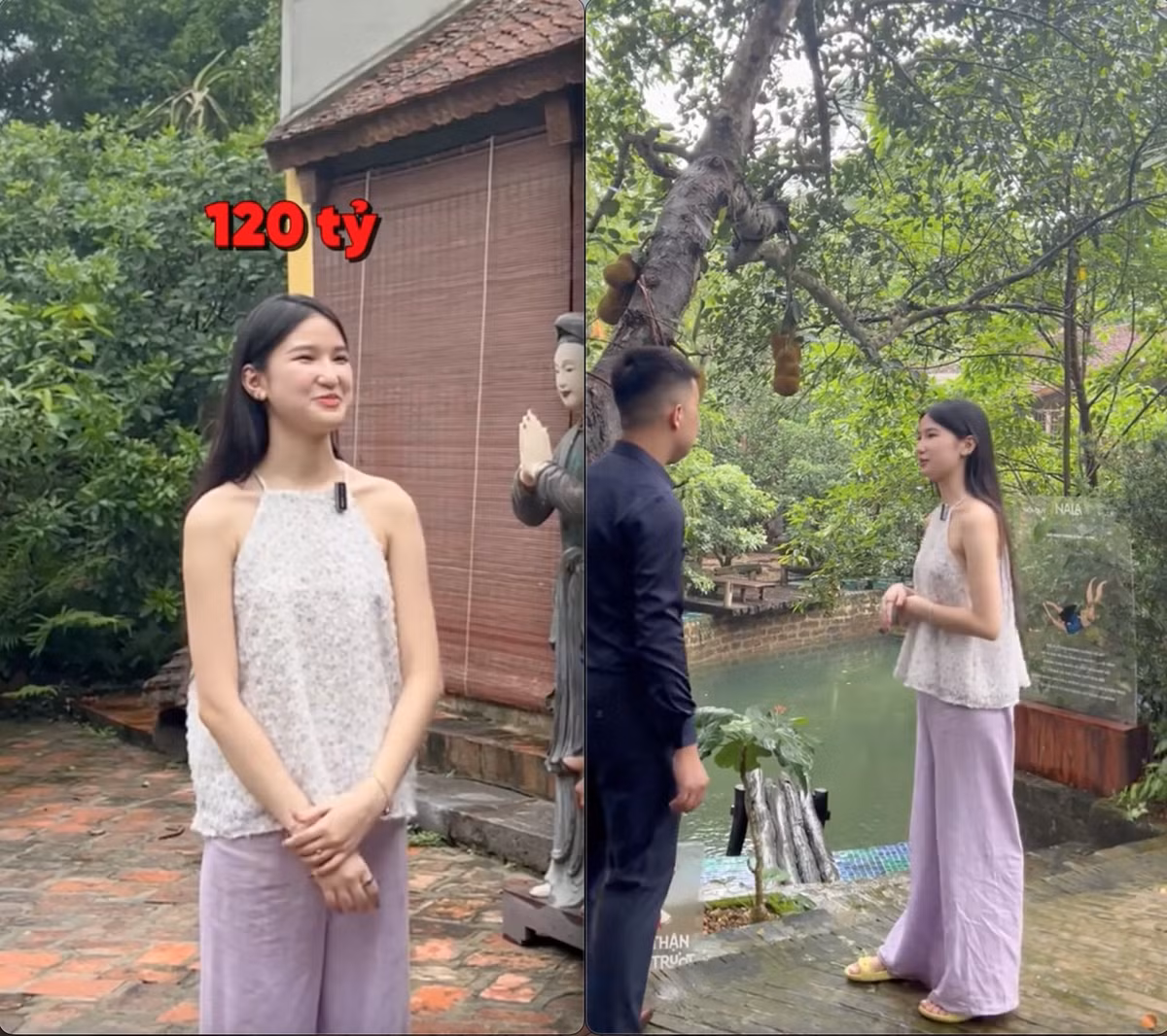 Thời gian gần đây, cộng đồng mạng xôn xao trước thông tin khu nghỉ dưỡng rộng 12.000m2 của gia đình Nàng Mơ được rao bán với giá lên tới 120 tỷ đồng. Ảnh chụp màn hình