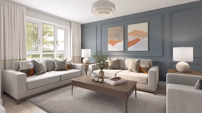 Ví dụ, xoay hướng sofa để đón ánh sáng tự nhiên hoặc đẩy bàn làm việc gần cửa sổ sẽ mang lại cảm hứng tích cực hơn. Ảnh: Glenveagh Homes