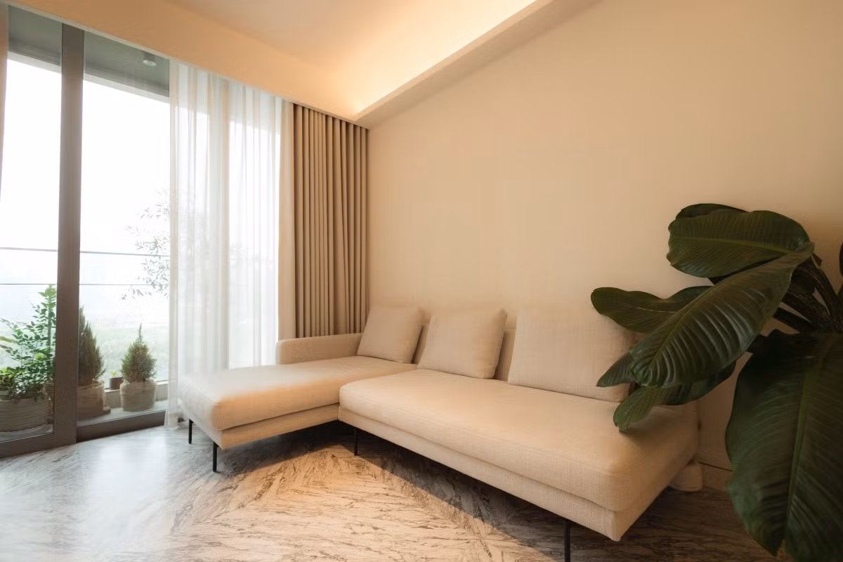 Căn hộ mới của Thanh Thanh Huyền rộng 70 m2, bài trí theo phong cách tối giản. Ảnh: FB Thanh Thanh Huyền