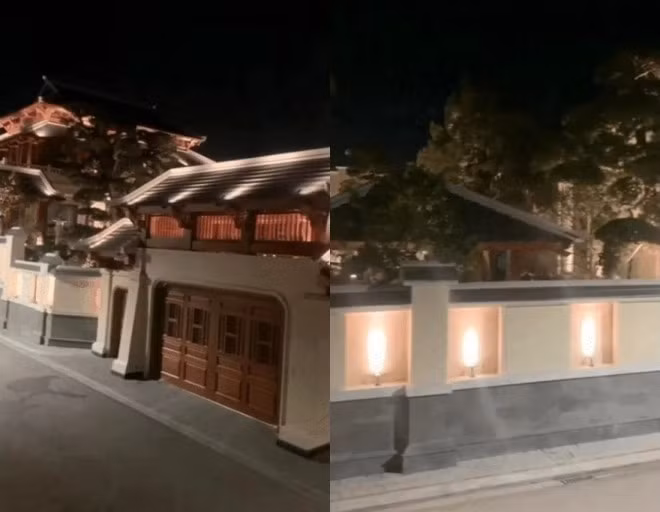 Cổng vào biệt thự nguy nga tráng lệ cho thấy độ giàu có, chịu chơi của gia chủ khiến ai ngang qua cũng choáng ngợp. Ảnh: Hoaxuongrong.nhc189